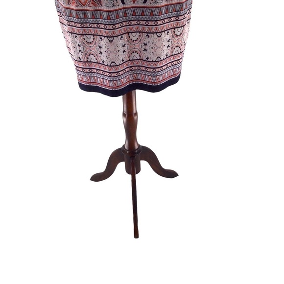 Isabel & Nina Black Burnt Orange and White Paisley Textured Shift Dress - Picture 6 of 12